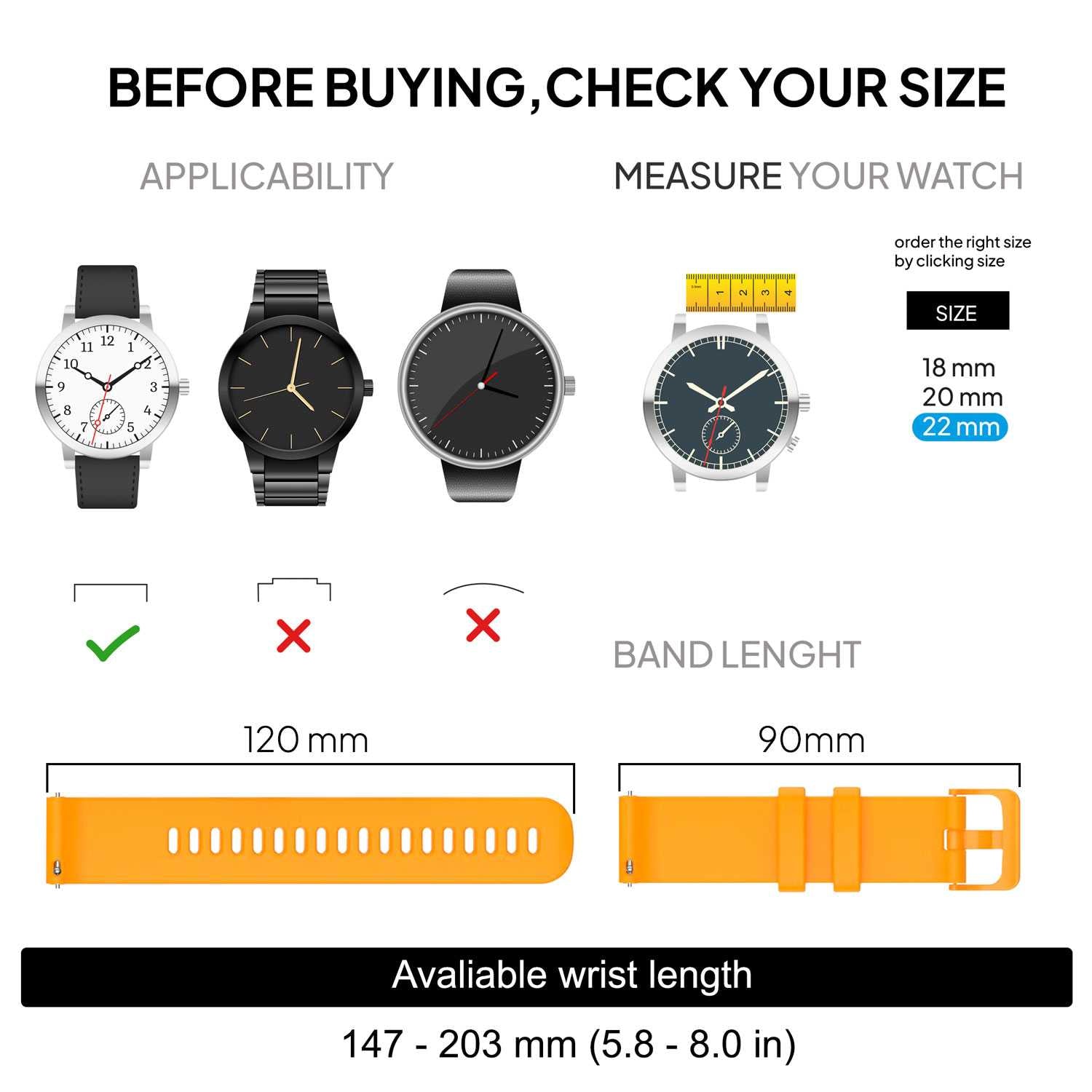 OcioDual 2 Piezas Correa Reloj 22mm, Correa Smartwatch, Liberación Rápida, Correas Reloj Inteligente, Recambios para Relojes