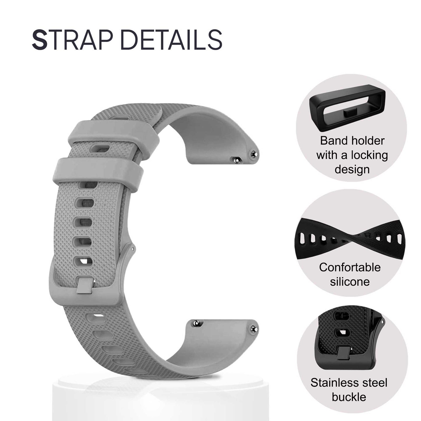 OcioDual 2 Piezas Correa Reloj 18mm, Correa Smartwatch, Liberación Rápida, Correas Reloj Inteligente, Recambios para Relojes