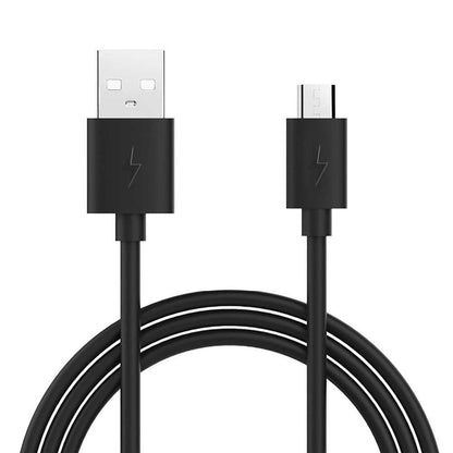 Cable 1m USB a Micro B Cargar y Transferencia de Datos Negro para Smartphones Telefonos Tablets