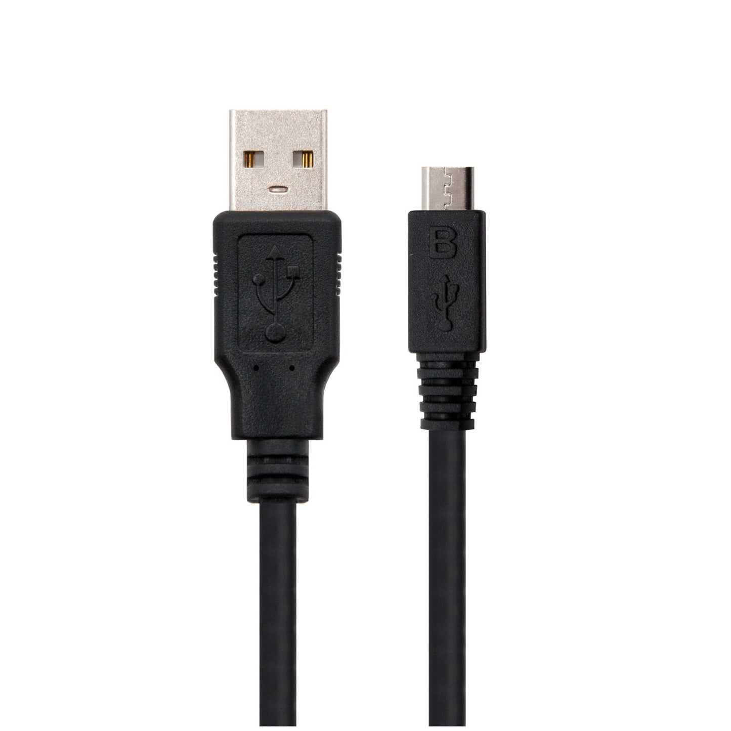 Cable 1m USB a Micro B Cargar y Transferencia de Datos Negro para Smartphones Telefonos Tablets