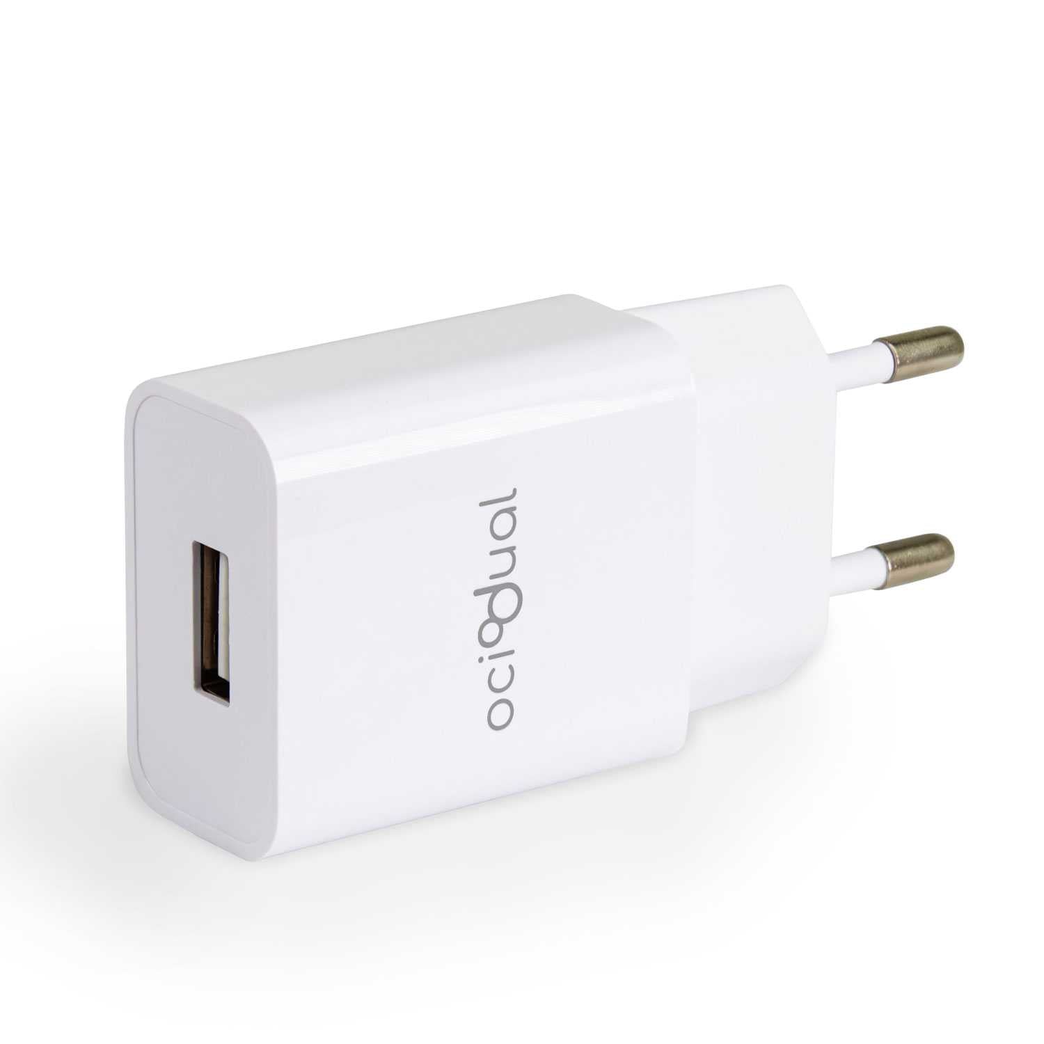 Cargador de Pared ST660, Blanco, 1x USB, 2A, 10W, para Smartphones, Adaptador de Red 2 Pines, EU
