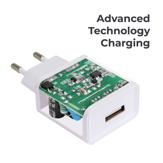 Cargador de Pared ST660, Blanco, 1x USB, 2A, 10W, para Smartphones, Adaptador de Red 2 Pines, EU