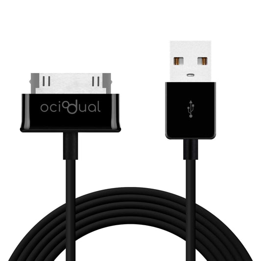 Cable de Carga y Transferencia de Datos USB Negro para Samsung Galaxy Tab 2 10.1 P5100 Cargador