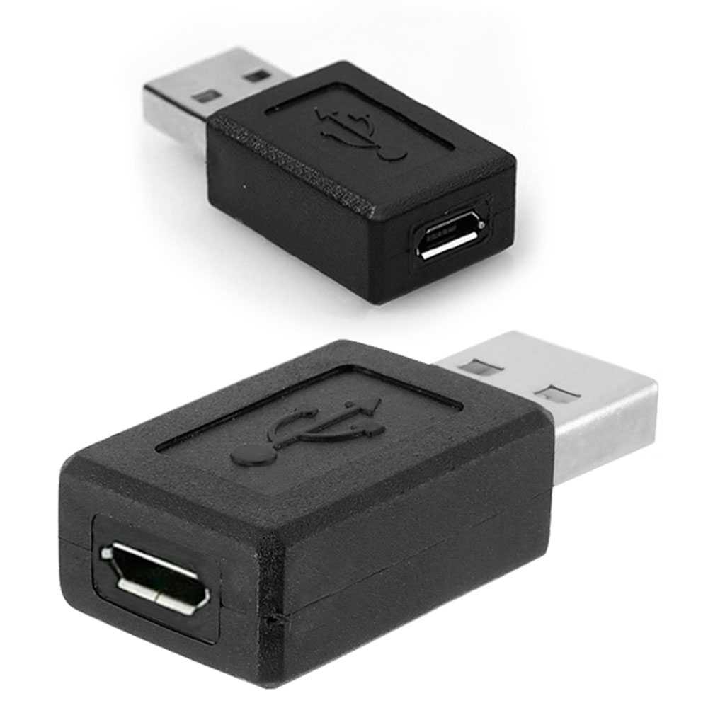 Adaptador Convertidor Conversor Micro B 5 Pin Hembra a USB Tipo A 2.0 Macho Negro para Teléfono Smartphone PC Portátil