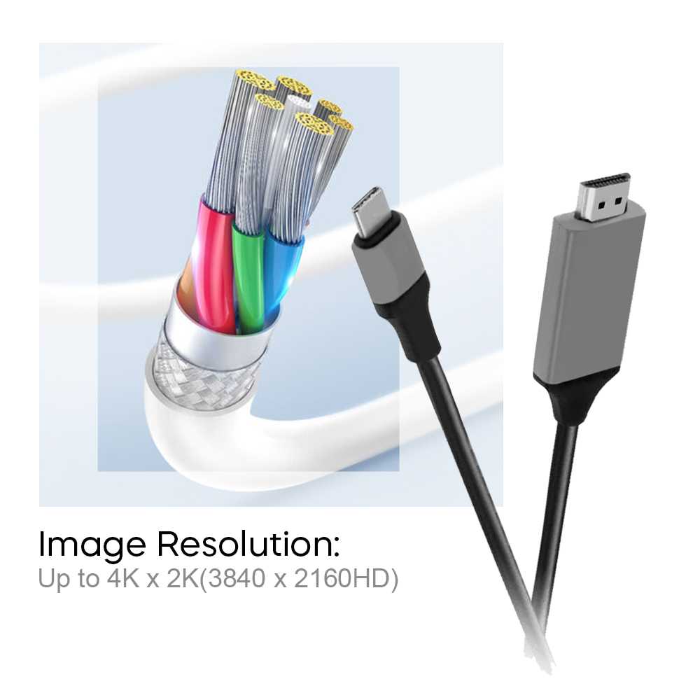 Cable Adaptador 4K de USB Tipo C a HDTV con Alimentacion Blanco para Ordenadores Portatiles Laptops TV HDTV Smartphones con modo DP ALT S22 S21 S20 S10 S9 S8 P40 P30 P20 Conversor Toma de Carga