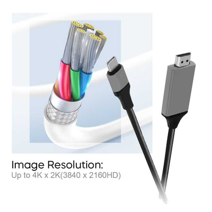Cable Adaptador 4K de USB Tipo C a HDTV con Alimentacion Blanco para Ordenadores Portatiles Laptops TV HDTV Smartphones con modo DP ALT S22 S21 S20 S10 S9 S8 P40 P30 P20 Conversor Toma de Carga