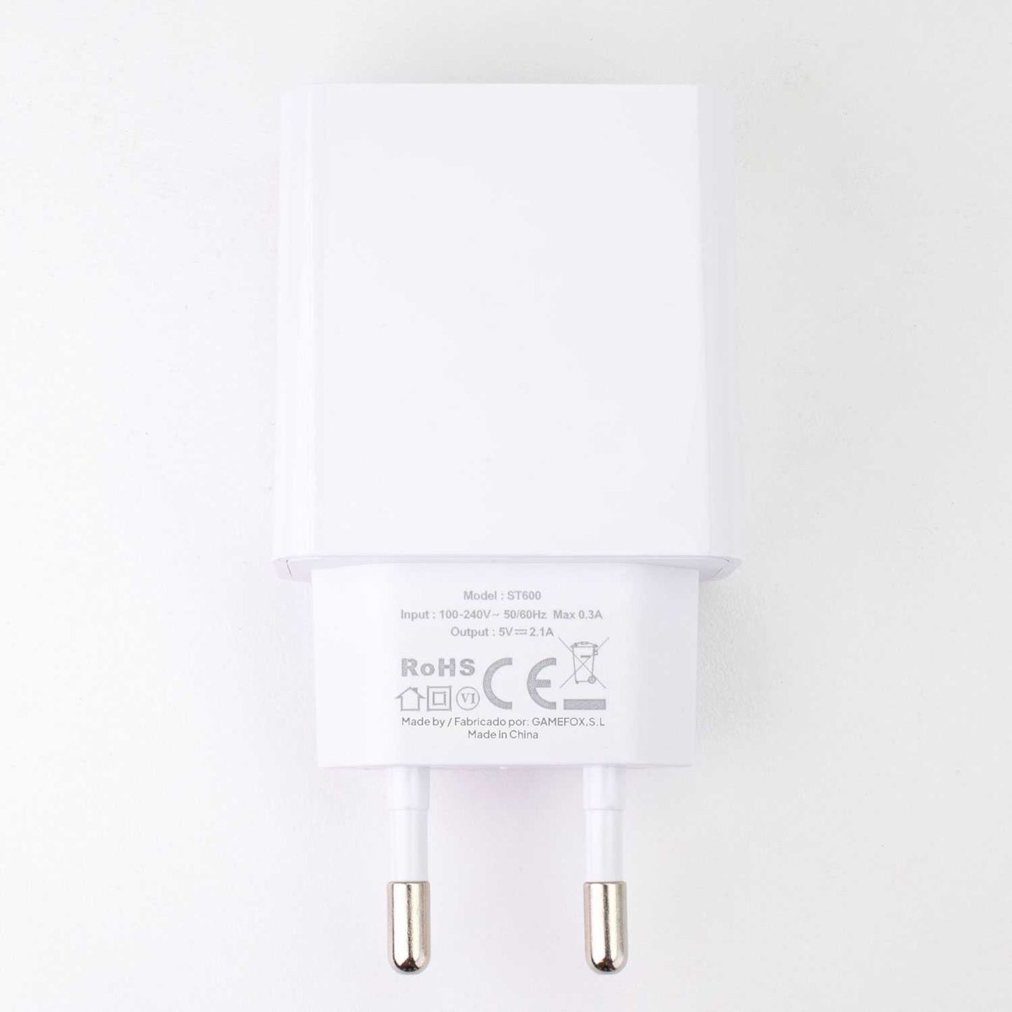 Cargador de Pared EU, 2 Puertos USB de 5v, 2.1A, 10W, Cargador para Smartphones, Adaptador de Corriente para Enchufe USB, Carga