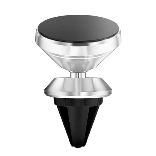 Soporte Rejilla Universal Ventilacion Coche Giratorio Móvil para Smartphone Plata