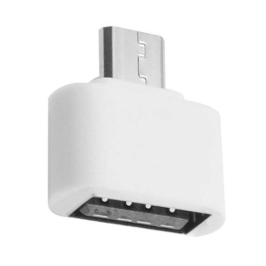 Mini Adaptador Micro USB a USB 2.0 OTG Android para Smartphones Tablets Samsung Blanco