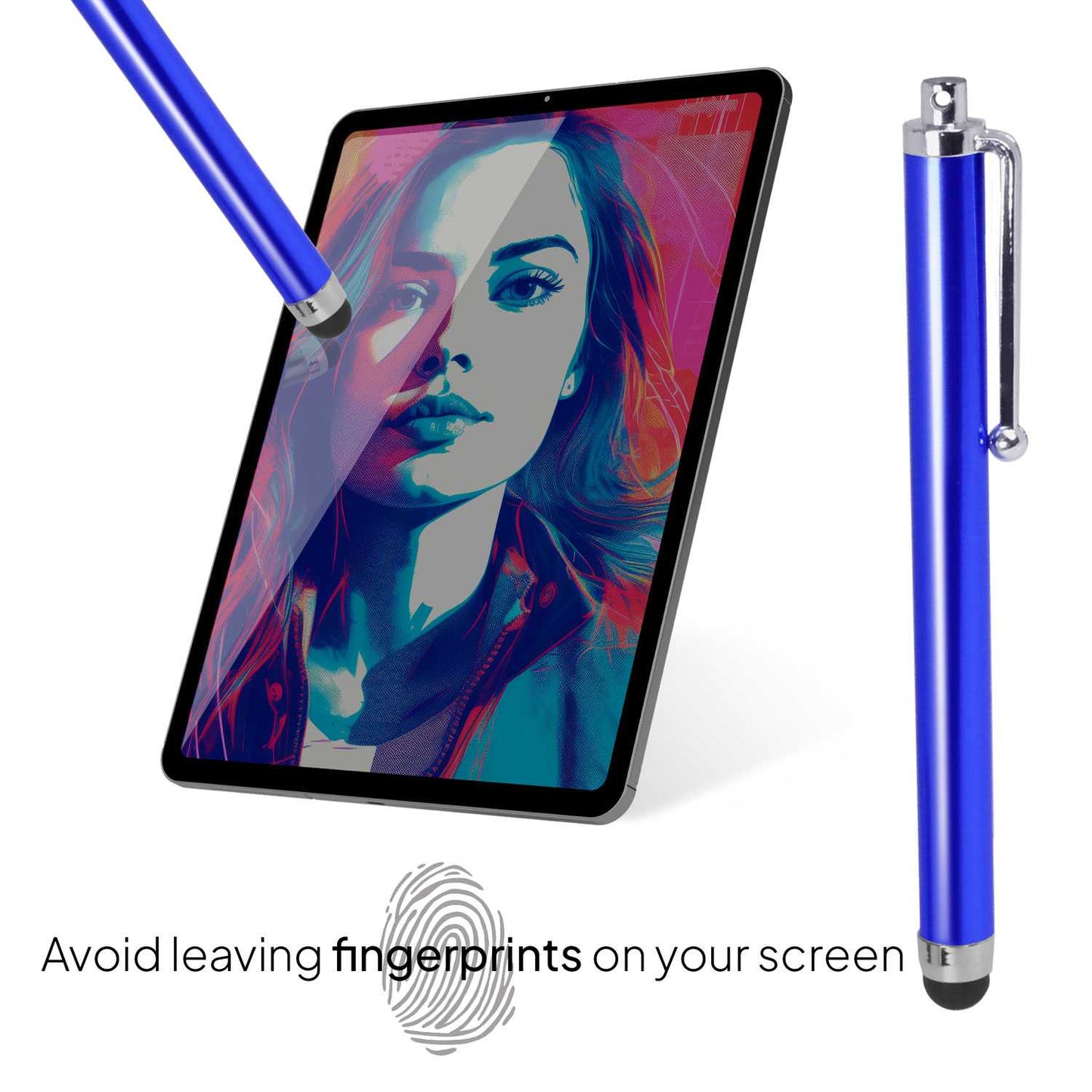 Lápiz para Pantalla Táctil, Lápiz Capacitivo Azul Oscuro para Tablet/iPad/iPhone/Smartphone/Android/IOS, Bolígrafo Táctil