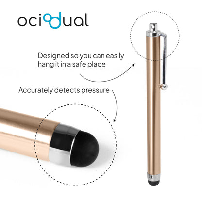 Lápiz para Pantalla Táctil, Lápiz Capacitivo Dorado para Tablet/iPad/iPhone/Smartphone/Android/IOS, Bolígrafo Táctil