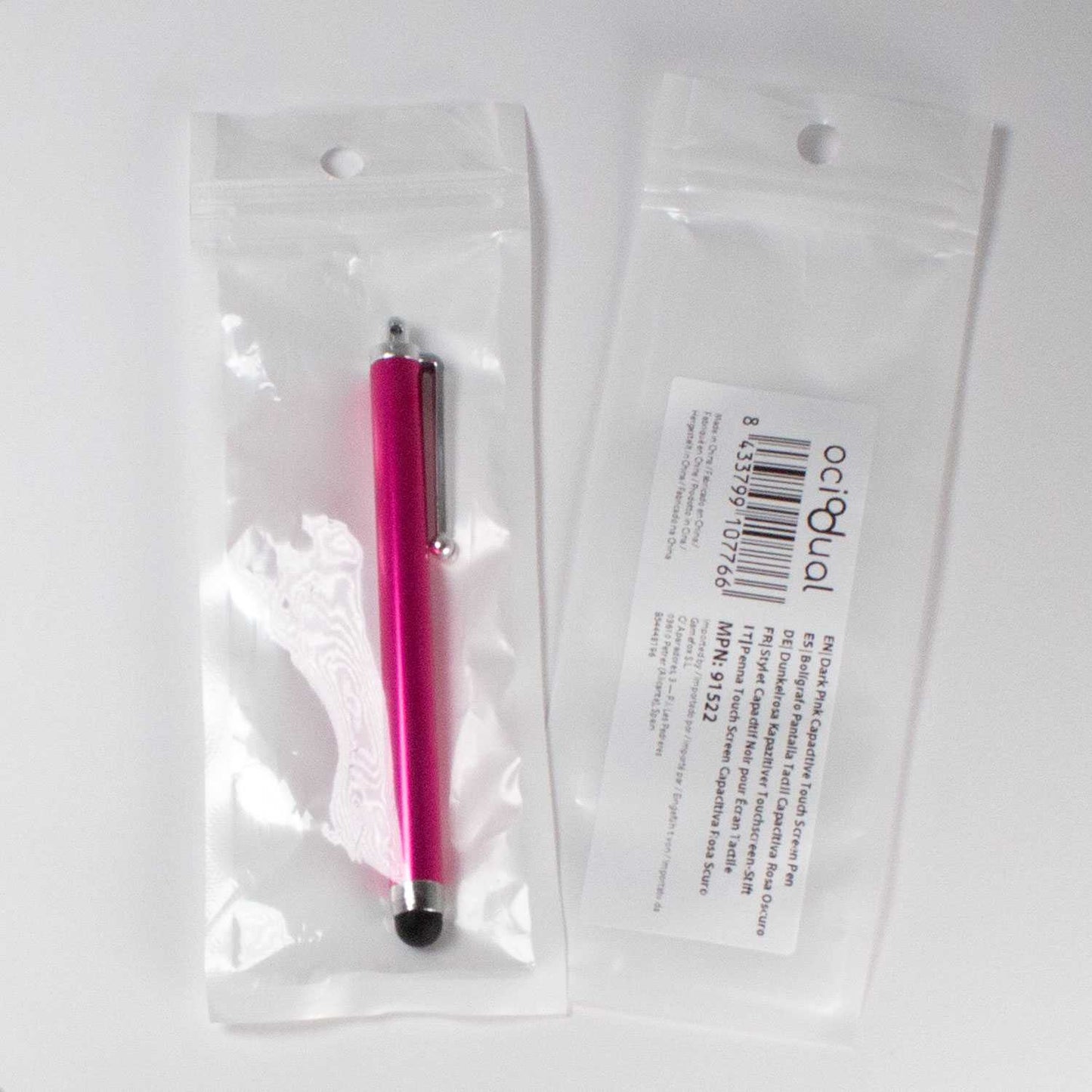 Lápiz para Pantalla Táctil, Lápiz Capacitivo Rosa Oscuro para Tablet/iPad/iPhone/Smartphone/Android/IOS, Bolígrafo Táctil