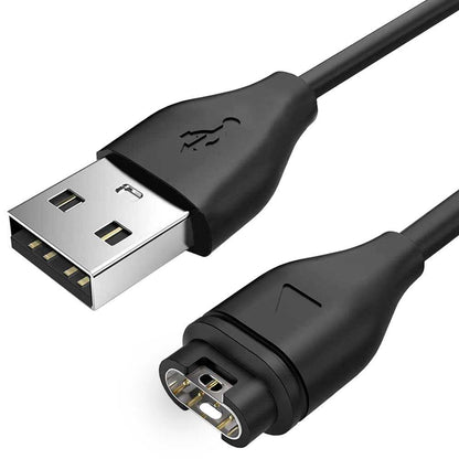 Cable de Carga y Datos USB Negro Compatible con Garmn Foreruner 935 D2 Charlie Instinct Approach S60/X10/S10 Fnx 5/5S/5X