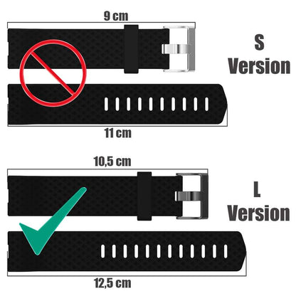 Recambio Correa de Silicona TPU Ajustable Compatible con Fit bit Charge 2 Tamaño L Negra