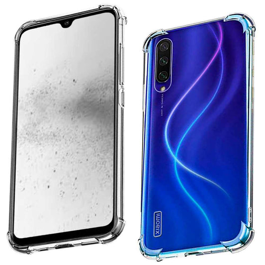 Funda TPU Gel ShockProof Bordes Reforzados Antichoques para Xiaomi Mi A3/CC9e Clear TPU Gel Silicone ShockProof Antishock Case