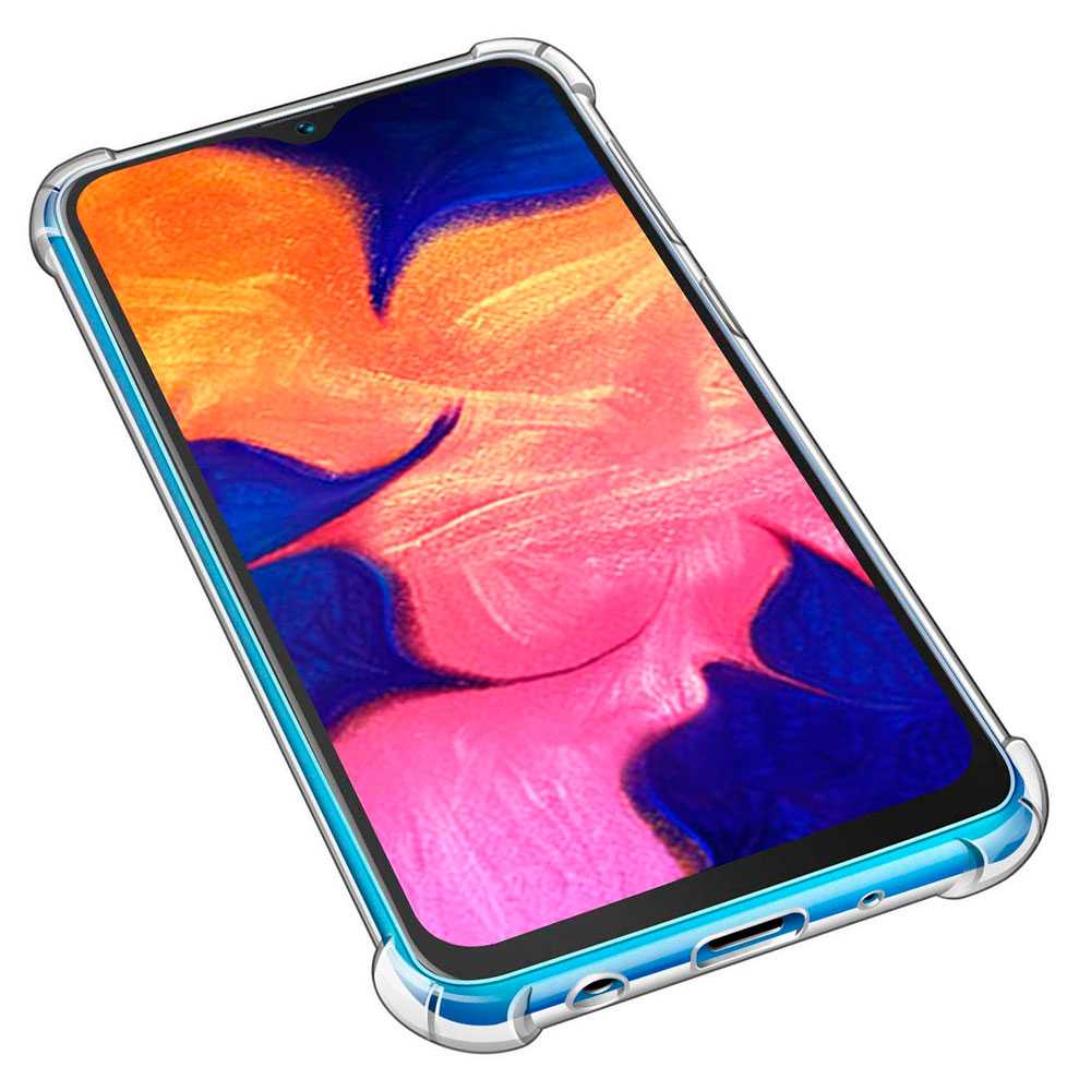 Funda de TPU para Samsung Galaxy A10 Esquinas Reforzadas ShockProof Anti Golpes Arañazos Silicona Carcasa Bumper