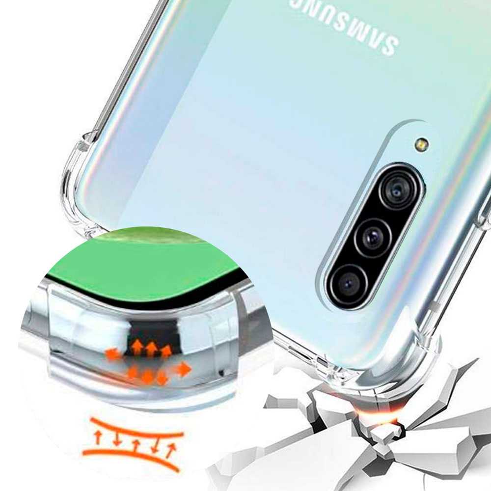 Funda de TPU para Samsung Galaxy A90 Esquinas Reforzadas ShockProof Anti Golpes Arañazos Silicona Carcasa Bumper