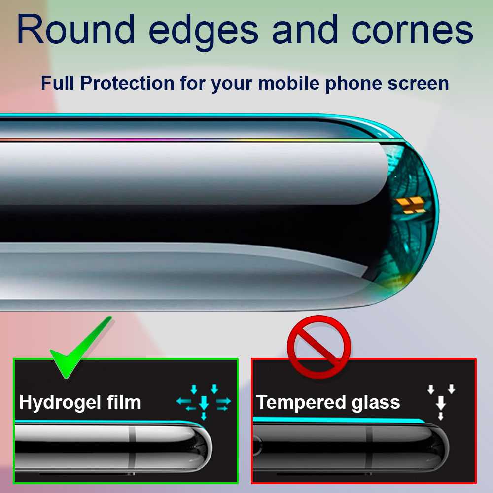 Protector Completo de Pantalla Hidrogel Compatible con Samsung Galaxy A80 Lámina Película Protectora Antihuellas