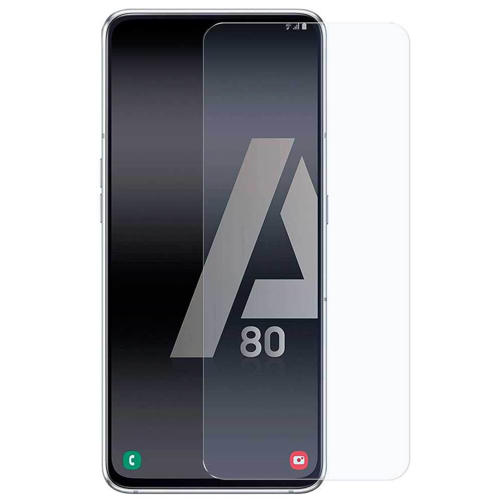 Protector de Pantalla para Samsung Galaxy A80 Cristal Templado 0,3mm 9H 2.5D Plano Vidrio Anti Golpes Arañazos Premium