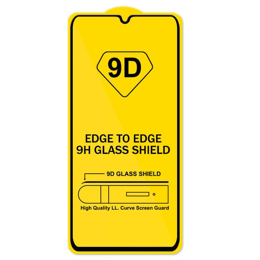 Protector de Pantalla para Samsung Galaxy A90 A908 Cristal Templado 9H Vidrio Anti Golpes Arañazos Marco Borde Negro