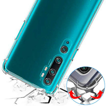 Funda de TPU Compatible con Xiaomi Mi Note 10/Pro Esquinas Reforzadas ShockProof Anti Golpes Silicona Carcasa Bumper