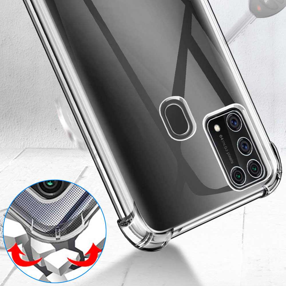Funda de TPU para Samsung Galaxy M31 Esquinas Reforzadas ShockProof Anti Golpes Arañazos Carcasa Bumper