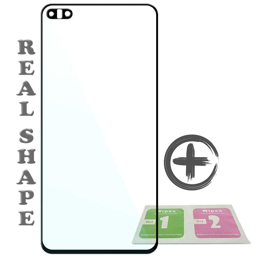 Protector de Pantalla para Huawei P40 Cristal Templado 9H 9D Vidrio Anti Golpes Arañazos Marco Borde Negro