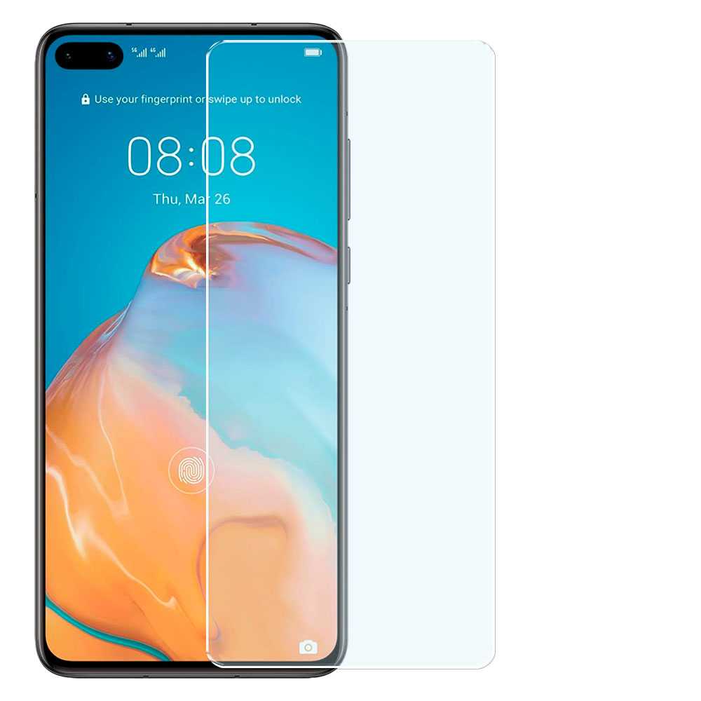 Protector de Pantalla para Huawei P40 Cristal Templado Premium 9H 2.5D Vidrio Plano Anti Golpes Arañazos