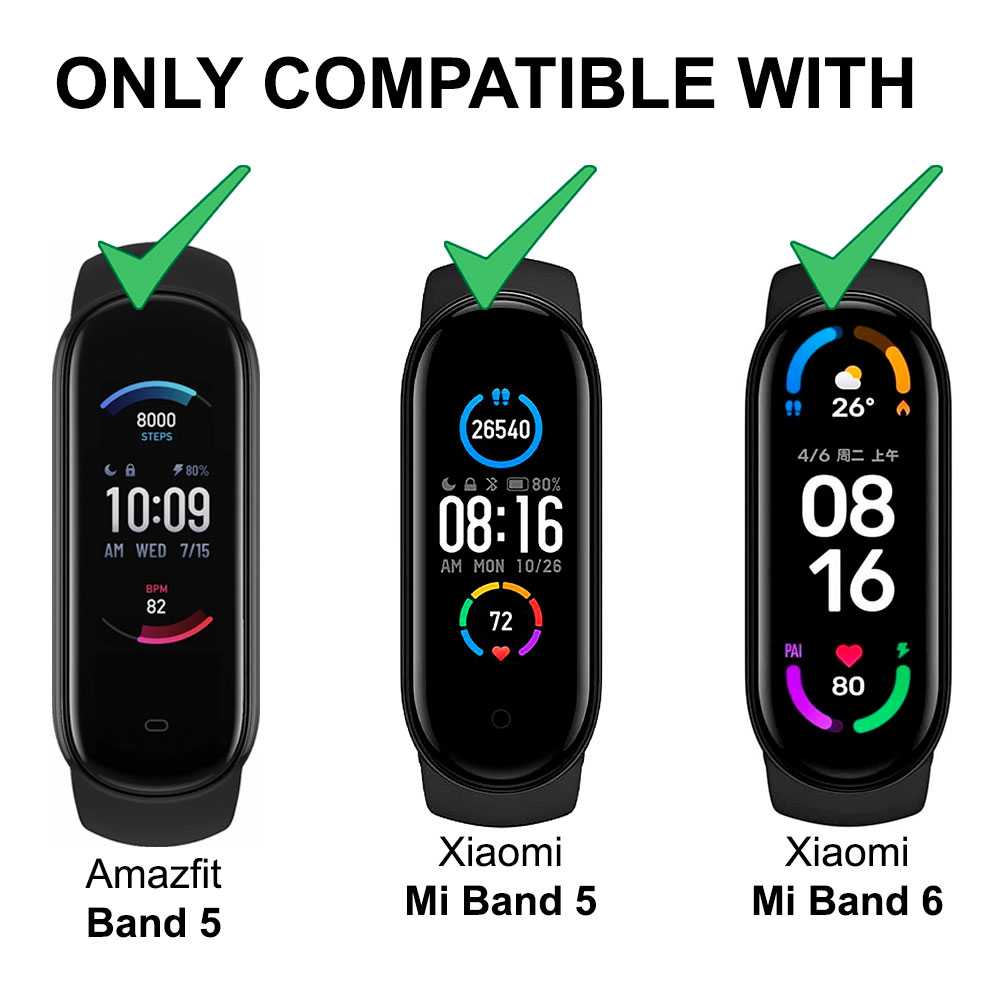 Correa de Repuesto Compatible con Xiaomi Mi Band 6 5 Amazfit Band 5 Roja Recambio Silicona Suave Flexible Pulsera Brazalete