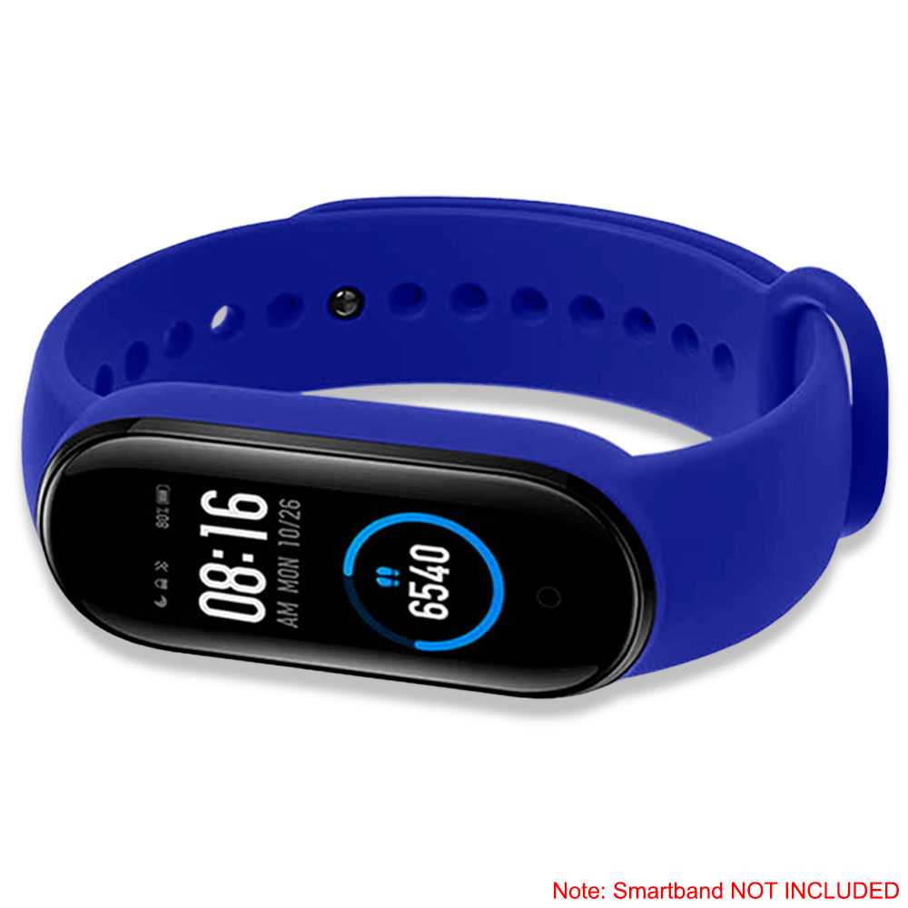 Correa de Repuesto Compatible con Xiaomi Mi Band 6 5 Amazfit Band 5 Azul Oscura Recambio Silicona Suave Flexible Pulsera