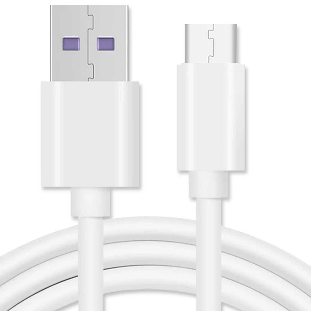 Cable USB Tipo C 1,5m 3.8A 100BA Blanco de Carga y Datos Cargador Rápido Quick Charge para Smartphones Tablets