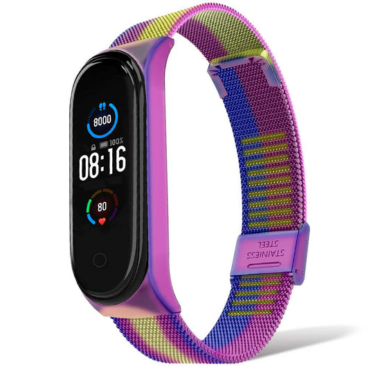 Correa Metálica Multicolor Compatible con Xiaomi Mi Smart Band 5 6 Pulsera de Recambio Repuesto Acero Inoxidable