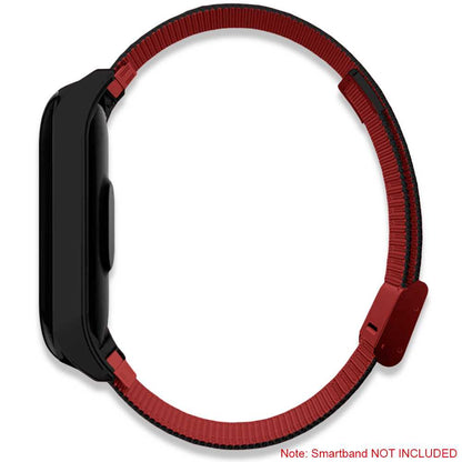 Correa Metálica Compatible con Xiaomi Mi Smart Band 5 6 Rojo Negro Pulsera de Recambio Repuesto Acero Inox Brazalete