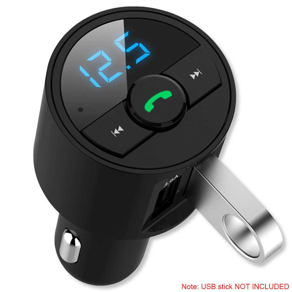 Adaptador BT28 Negro Transmisor Bluetooth Enchufe Mechero Coche 2 Puertos USB para Lector U Disk Pendrive MP3