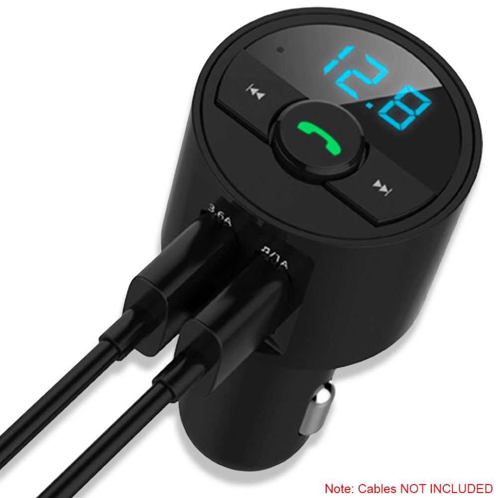 Adaptador BT28 Negro Transmisor Bluetooth Enchufe Mechero Coche 2 Puertos USB para Lector U Disk Pendrive MP3