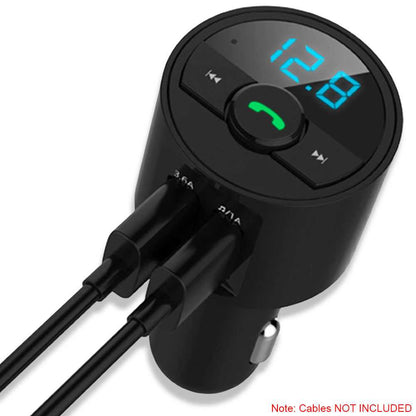 Adaptador BT28 Negro Transmisor Bluetooth Enchufe Mechero Coche 2 Puertos USB para Lector U Disk Pendrive MP3