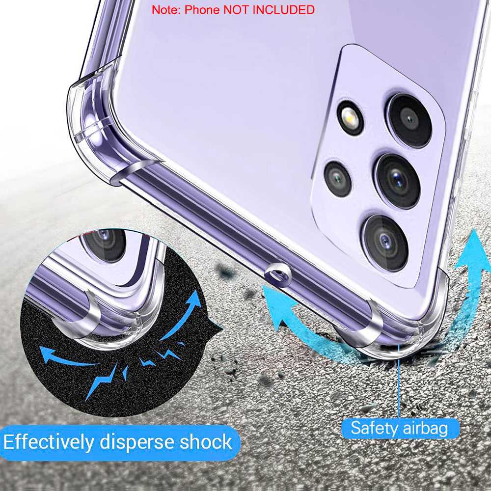Funda Protectora de TPU Compatible con Samsung Galaxy A52/5G Flexible Esquinas Reforzadas Anti Golpes Carcasa Bumper