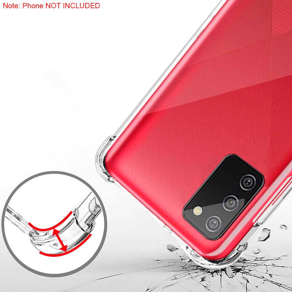 Funda Protectora de TPU Compatible con Samsung Galaxy A02S/M02S Flexible Esquinas Reforzadas Anti Golpes Carcasa Bumper