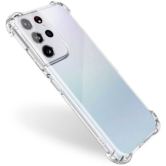 Funda Protectora de TPU Compatible con Samsung Galaxy S21 Ultra/5G Flexible Esquinas Reforzadas Antigolpes Bumper