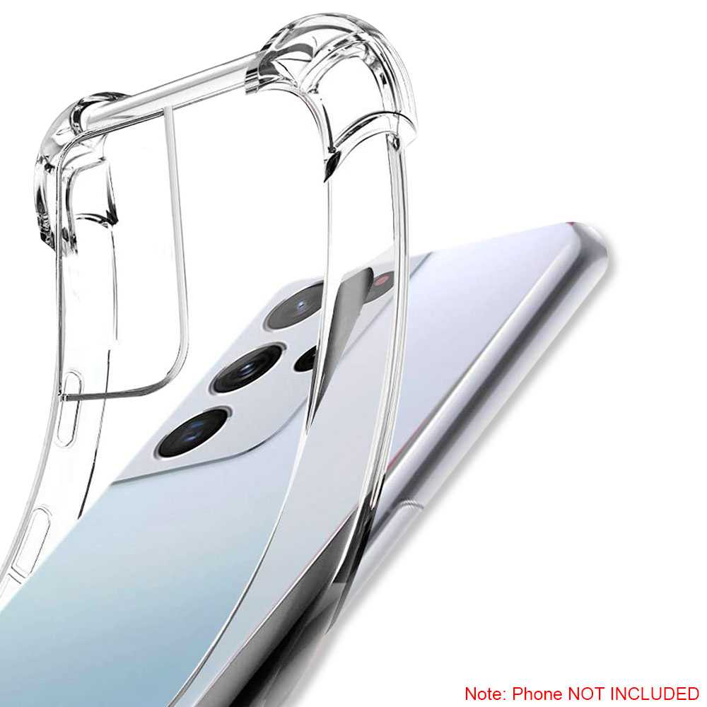 Funda Protectora de TPU Compatible con Samsung Galaxy S21 Ultra/5G Flexible Esquinas Reforzadas Antigolpes Bumper