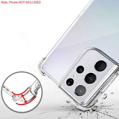 Funda Protectora de TPU Compatible con Samsung Galaxy S21 Ultra/5G Flexible Esquinas Reforzadas Antigolpes Bumper
