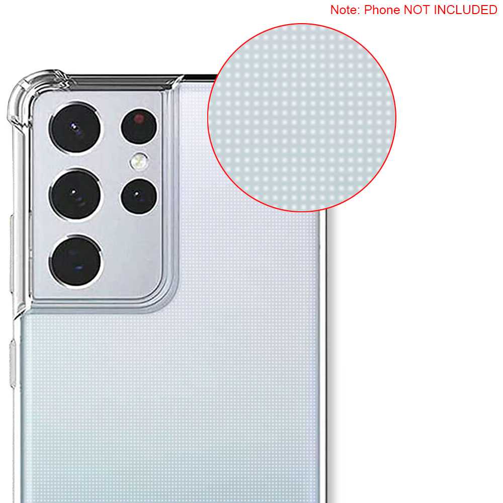 Funda Protectora de TPU Compatible con Samsung Galaxy S21 Ultra/5G Flexible Esquinas Reforzadas Antigolpes Bumper
