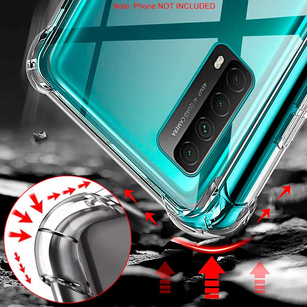 Funda Protectora de TPU Compatible con Huawei P Smart 2021 Flexible Esquinas Reforzadas Anti Golpes Carcasa Bumper