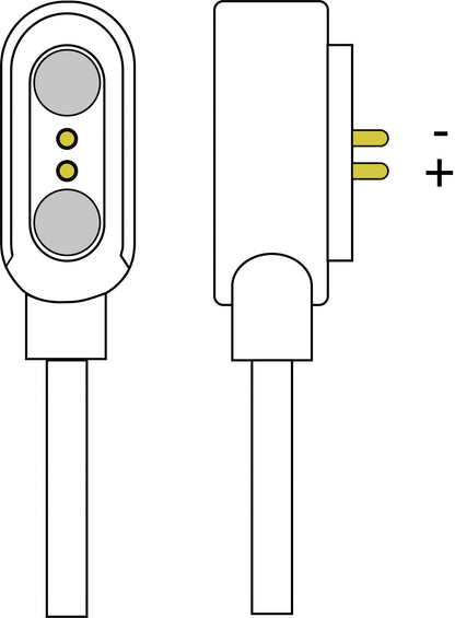 Cable de Carga USB 2.0 Compatible con Xiaomi Haylou LS01/LS02 Magnético Negro Recambio Smartwatch Reloj Inteligente
