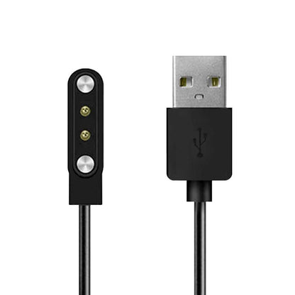 Cable de Carga Magnético USB 55cm Negro Compatible con Reloj Agptek LW11, Kieslect K10, Ticwatch CXB01, Yamay SW022, Xiaomi Mi Imilab KW66