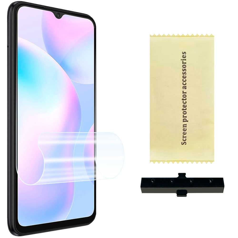 Protector Completo de Pantalla Hidrogel Compatible con Xiaomi Redmi 9A/9AT/9C Lámina Película Protectora Antihuellas