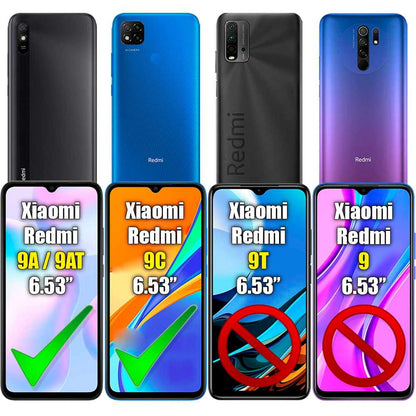 Protector Completo de Pantalla Hidrogel Compatible con Xiaomi Redmi 9A/9AT/9C Lámina Película Protectora Antihuellas