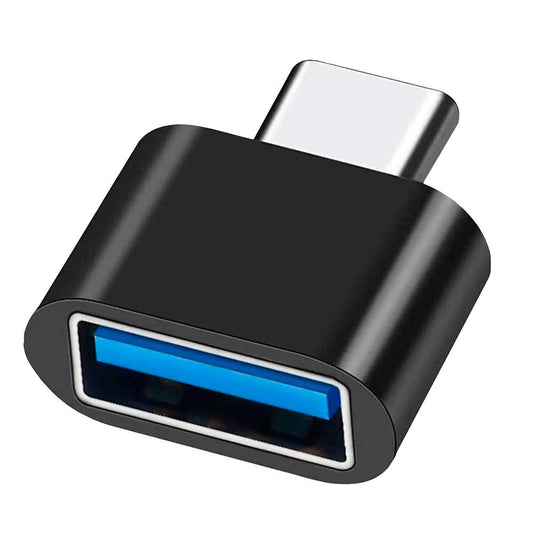 Adaptador OTG Conversor de USB 3.0 A Tipo C H/M Negro Convertidor para Ordenador Portátil Teléfono Tablet Smartphone
