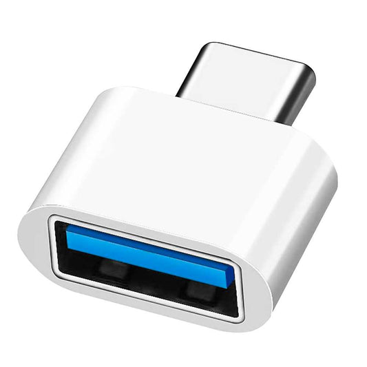 Adaptador OTG Conversor de USB 3.0 A Tipo C H/M Blanco Convertidor para Ordenador Portátil Teléfono Tablet Smartphone