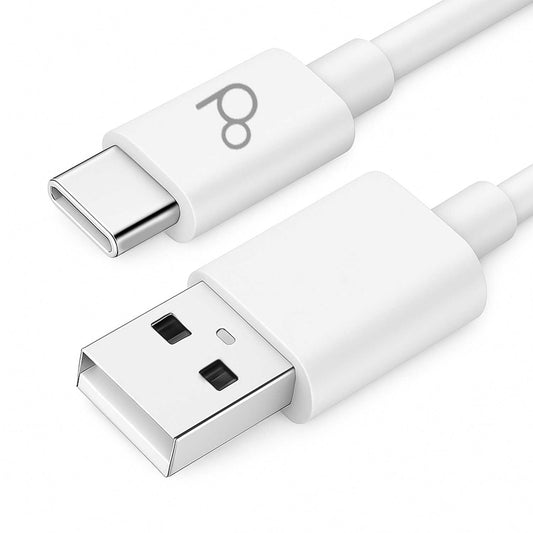 OcioDual Cable USB C Carga Rapida, Cable USB Tipo C Carga Rapida, USBC, 0,3mm 5A 100BA, Blanco, Alimentación y Datos, Accesorio